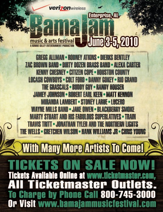 BamaJam at The Verizon Wireless BamaJam Music and Arts Festival